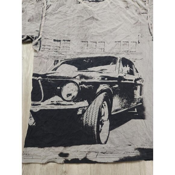 Vintage Bullitt Steve McQueen Promo Mustang All Over Print T Shirt Mens Large - Picture 3 of 7